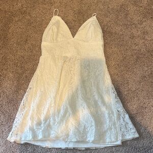 Lulu's White Lace Mini Dress
